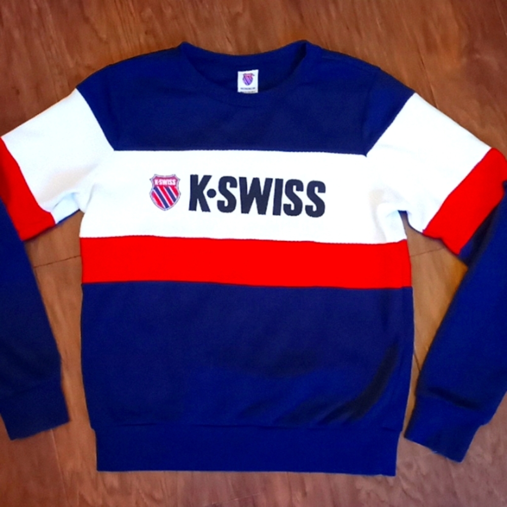 Vintage K SWISS cut and sew essential sweatshirt size XS